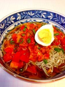 ぶっかけトマトそば