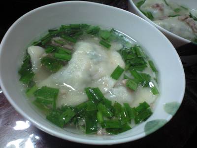 小松菜のスープワンタン