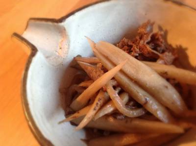 ごぼうと糸こんにゃくの炒め煮