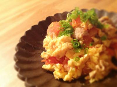 豚のトマたま炒め