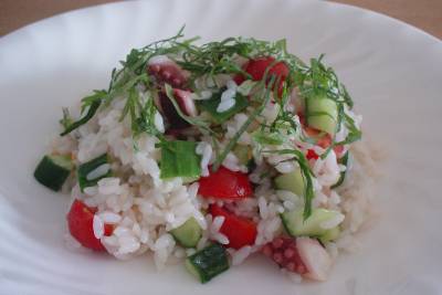 トマトとたこのちらしずし