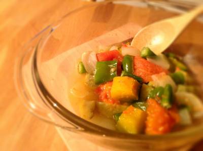 夏野菜のレンジ蒸し