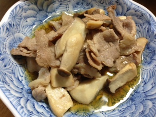 豚バラ肉のエリンギ炒め
