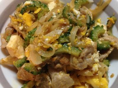 ゴーヤーのにんにくみそチャンプルー