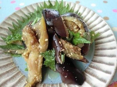 なすと青じそのナムル