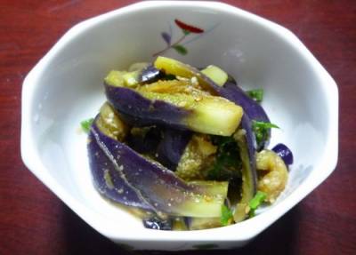 なすと青じそのナムル