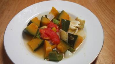 夏野菜のレンジ蒸し