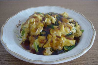 にらたまのあんかけ