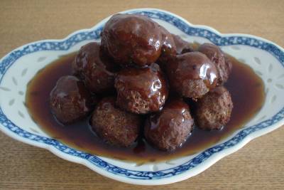 肉だんごの甘酢あんかけ