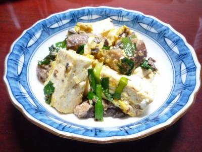 さば缶と豆腐のチャンプルー