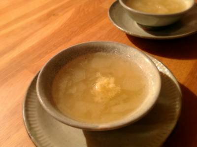 くずしとうがんの温かい澄まし汁