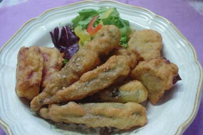 オクラのじゃがカリ揚げ