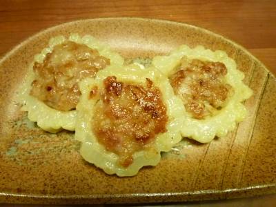 ゴーヤーの肉詰め焼き