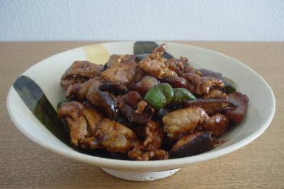 なすと豚肉のしぎ焼き