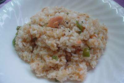 さけフレークのピラフ