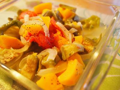 夏野菜のレンジ蒸し