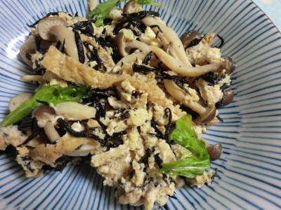 ひじきの簡単炒り豆腐