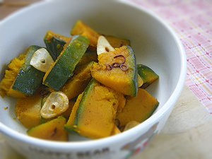 かぼちゃのにんにくソテー