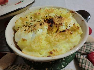 ゆで卵のポテトグラタン