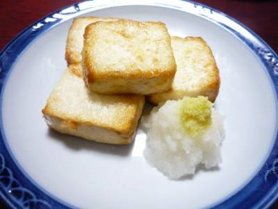 しょうゆ漬け豆腐の香ばし焼き