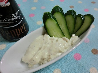 ゆで豚の豆腐ソース