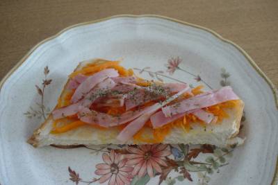 キャロットラペ+ハムトースト