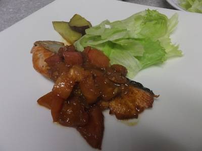 秋さけのトマバタしょうゆ風味