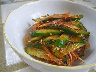 きゅうりとみょうがの生ナムル