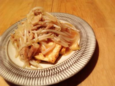 豆腐のピカタ豚もやしあん