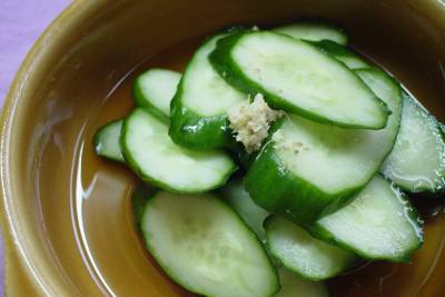 かぶときゅうりのしょうが酢