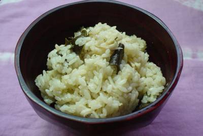帆立ての炊き込みご飯