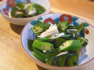 オクラとわかめ和え