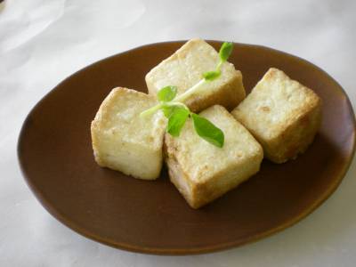しょうゆ漬け豆腐の香ばし焼き