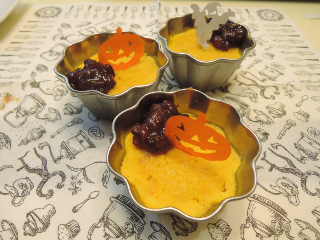 かぼちゃとおからの蒸しケーキ