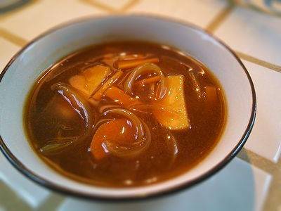 おそば屋さんのカレー丼