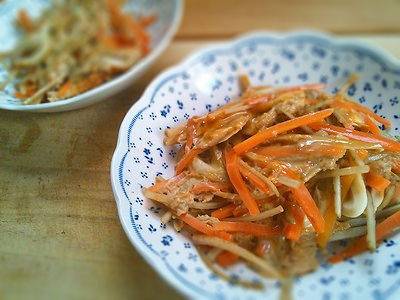 きんぴらの卵とじ