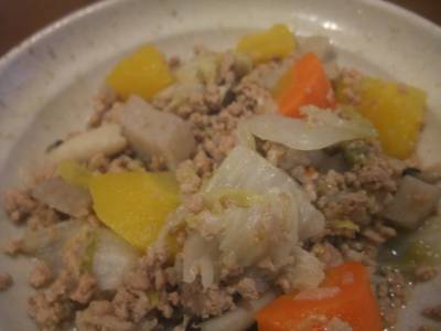 白菜とひき肉のうま煮