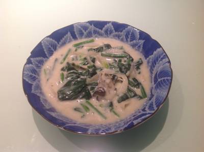 かきとほうれんそうのクリーム煮