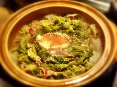 白菜と豚肉のチーズ鍋