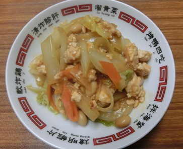 白菜の鶏マーボー