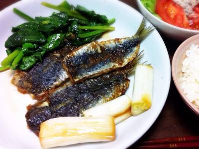 いわしのにんにく照り焼き