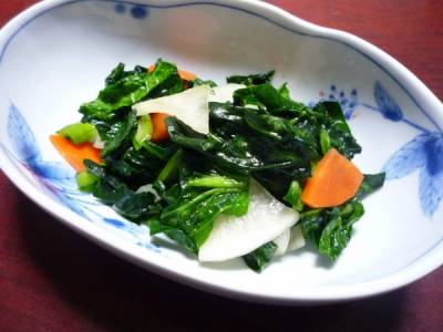 小松菜のあとひき漬け