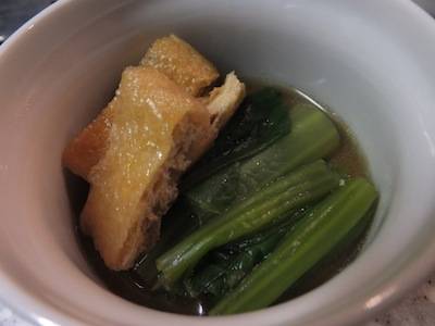 小松菜と油揚げの煮びたし