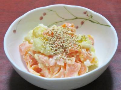 にんじんの白みそマヨあえ