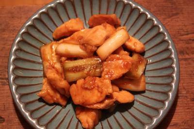 鶏肉とねぎのくわ焼き