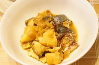 さばの蒸し煮 カレー風味