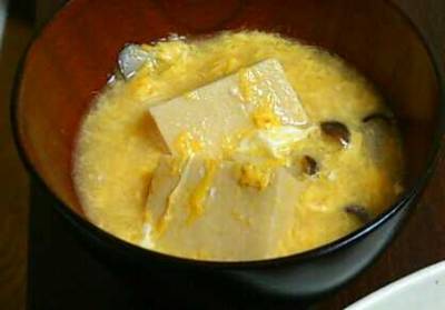 高野豆腐のかきたま汁