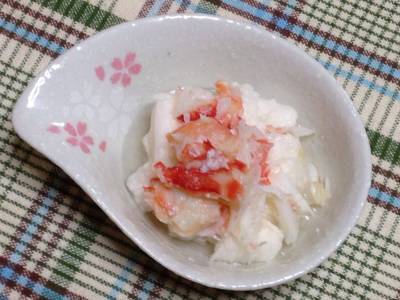 長芋とかにの酢の物