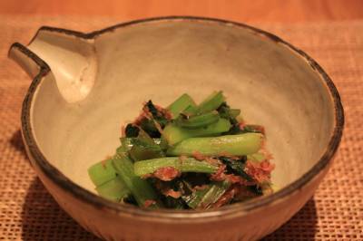 小松菜のおかか炒め