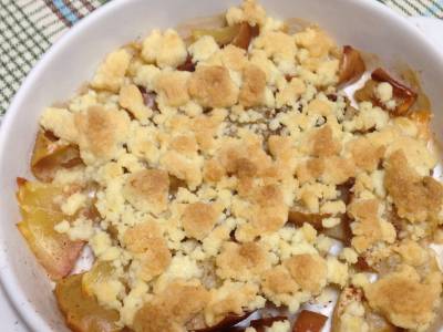 りんごとバナナのクランブル